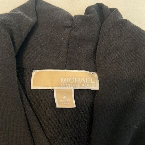 Michael Michael Kors size small black long sleeve wrap front knit top EUC - Picture 4 of 14